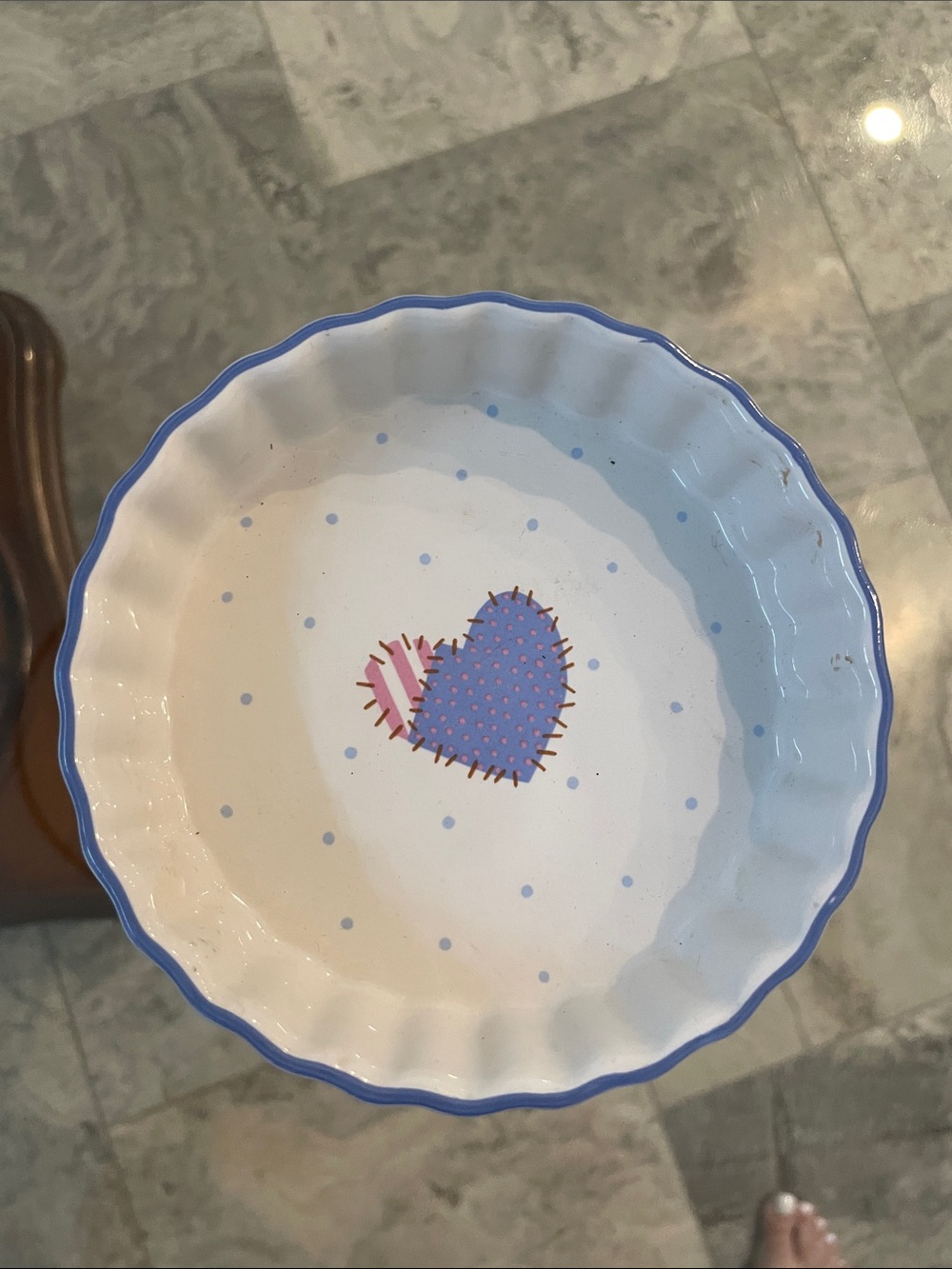 White Scalloped Ceramic Dish